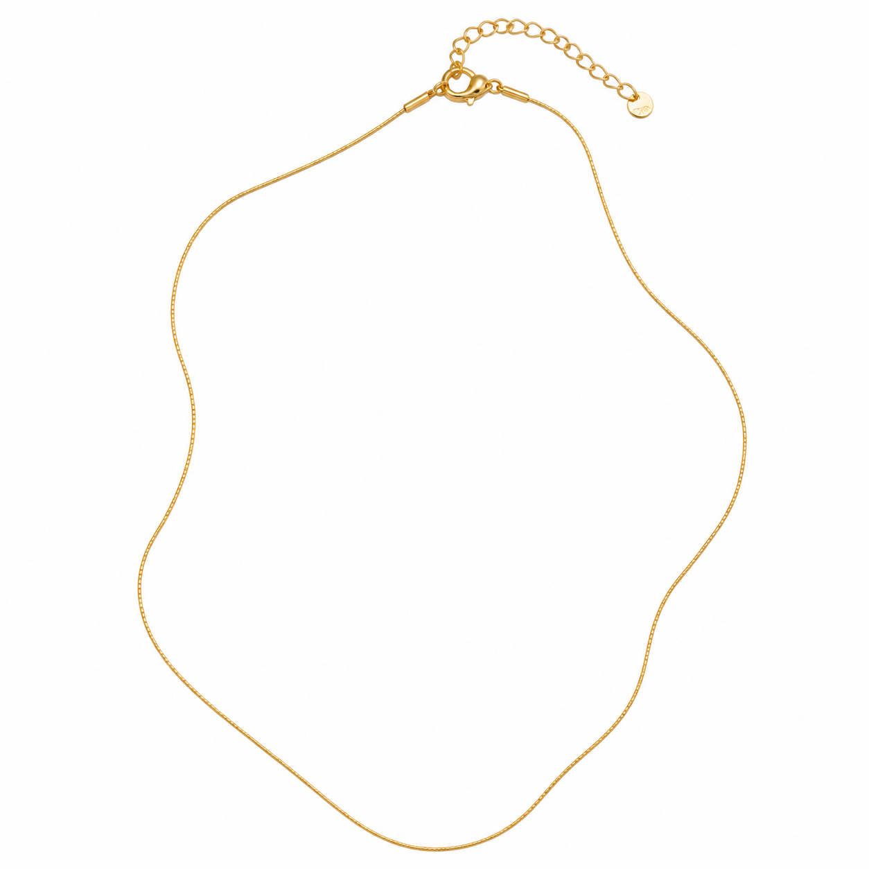 Gold Snake Chain Necklace 1 mm