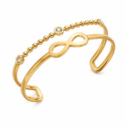 Gold Infinity Cuff Bracelet
