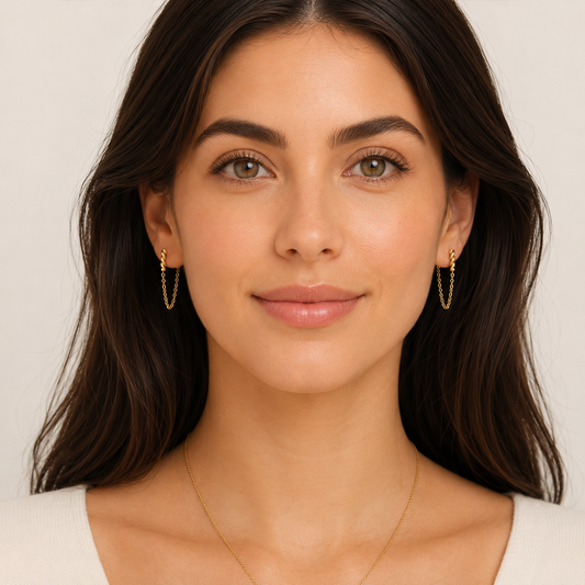 Twist Chain Drop Earrings