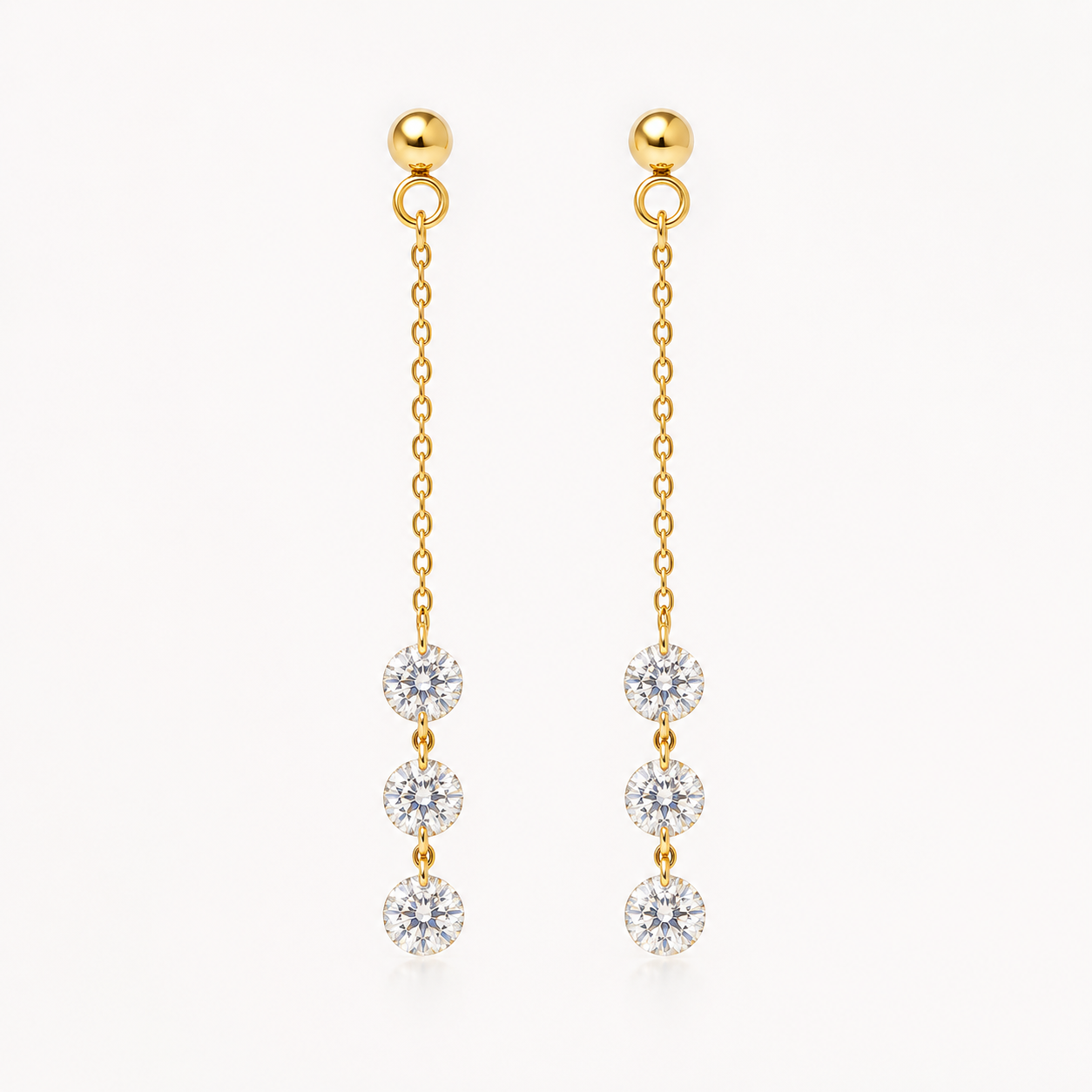 Cubic Zirconia Drop Earrings