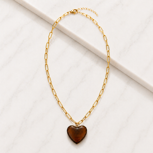 Vintage Heart Pendant Necklace