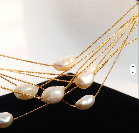 Minimalist Pearl Pendant Necklace