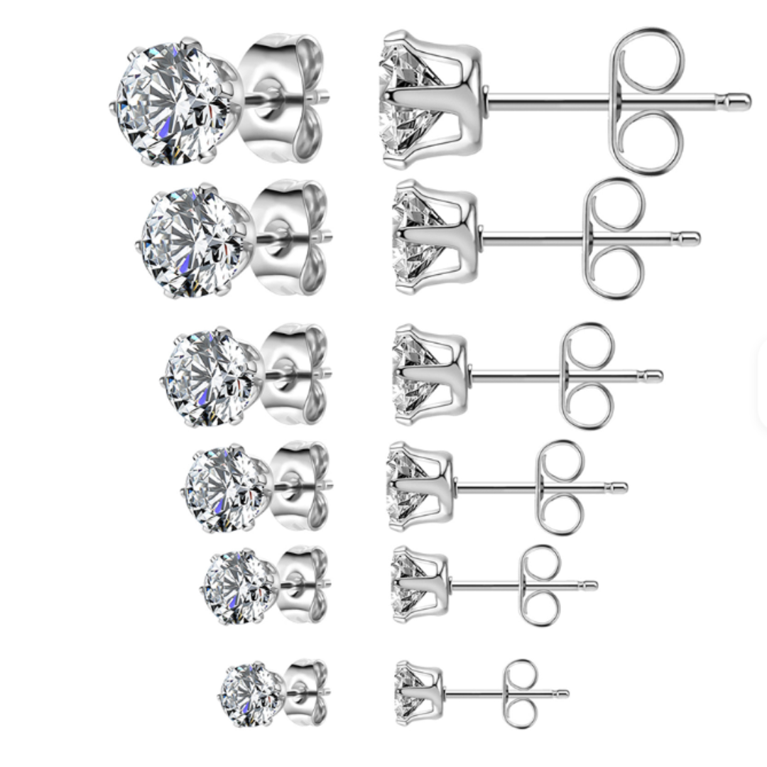 Classic Zirconia Stud Earrings