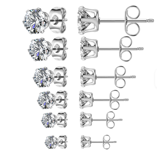 Classic Zirconia Stud Earrings