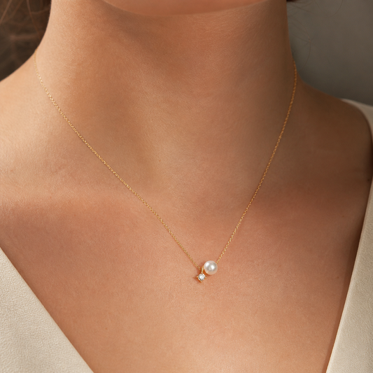 Pearl Zircon Necklace