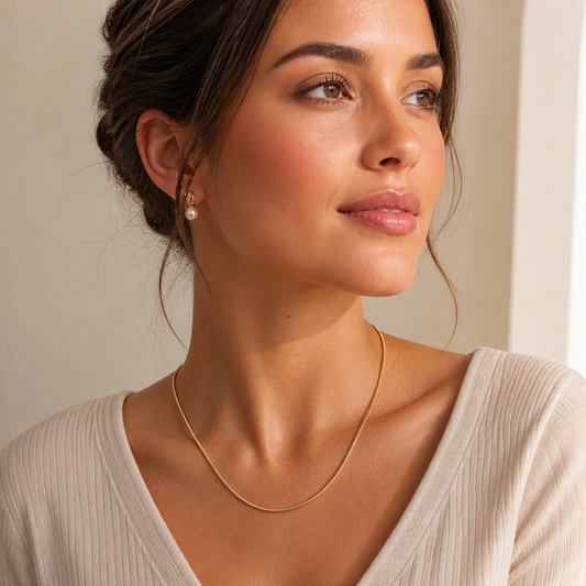 Gold Snake Chain Necklace 1.5 mm