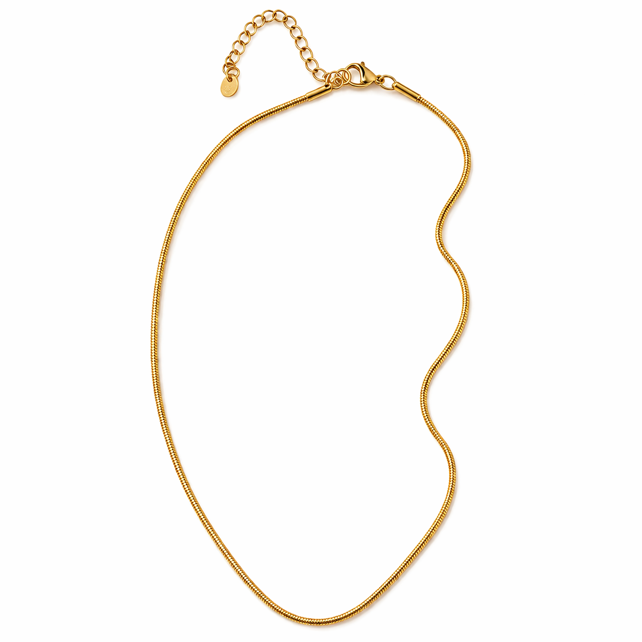 Gold Snake Chain Necklace 1.5 mm