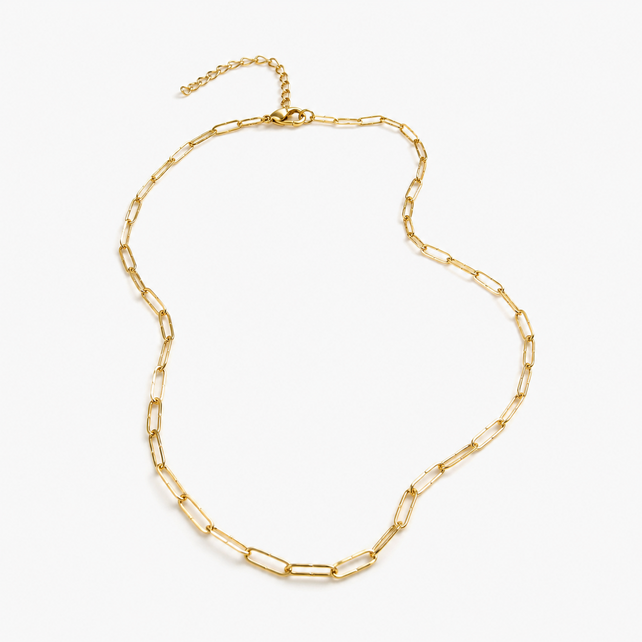 Gold Paperclip Chain Necklace
