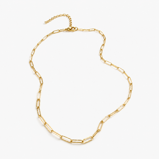 Gold Paperclip Chain Necklace