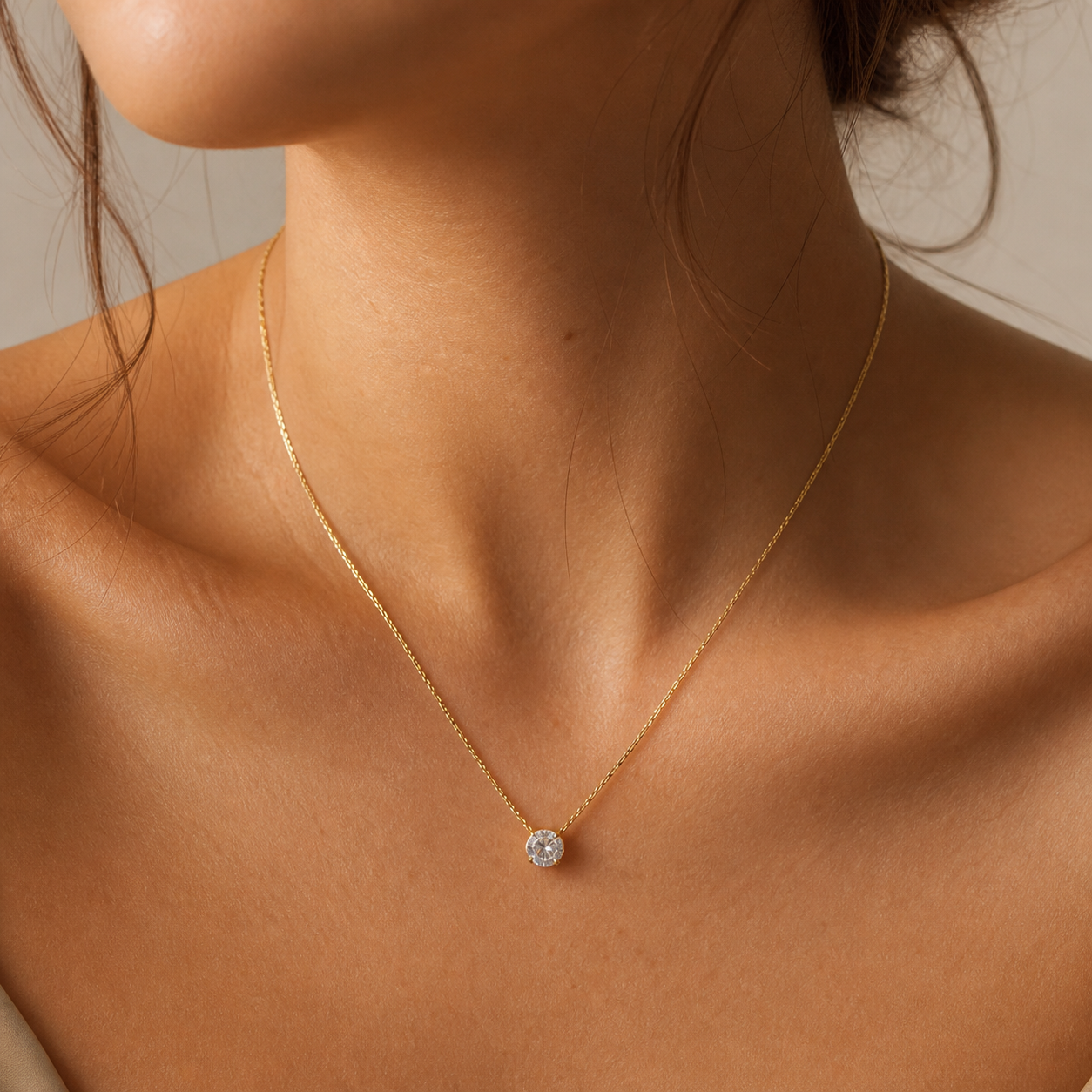 Solitaire Zircon Necklace