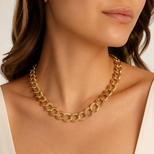 Chunky Gold Link Necklace
