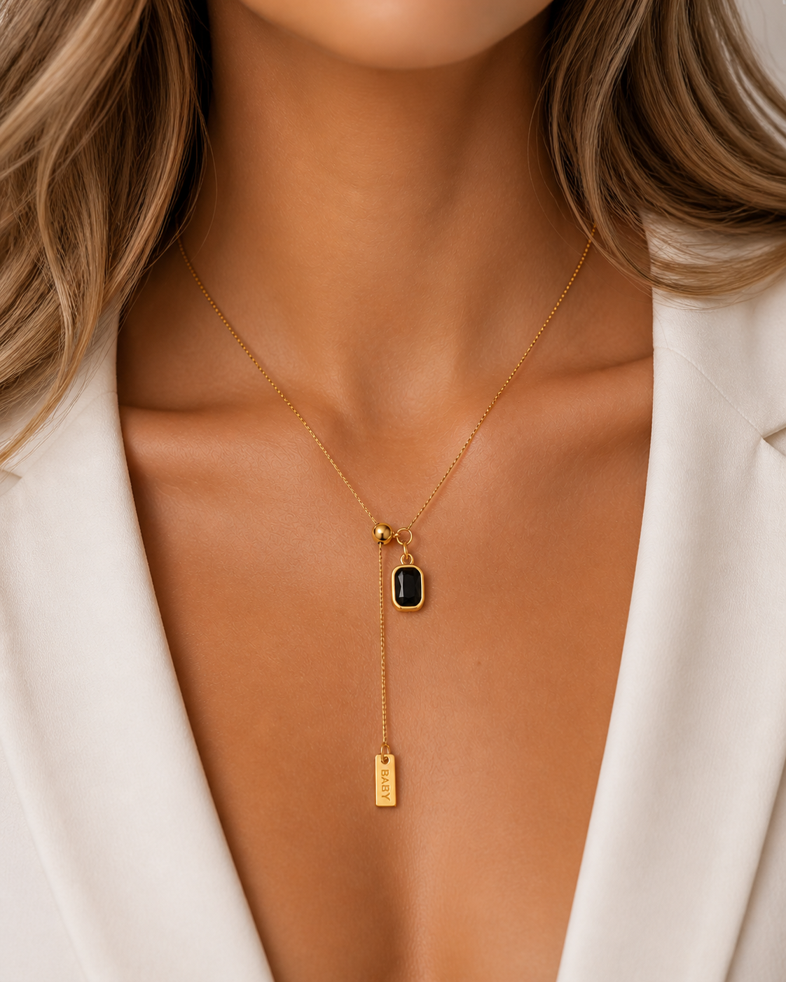 Emerald Cut Zircon Necklace