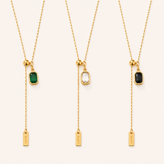 Emerald Cut Zircon Necklace