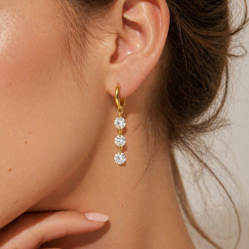 Cubic Zirconia Drop Earrings