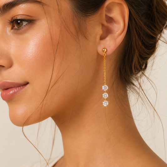 Cubic Zirconia Drop Earrings