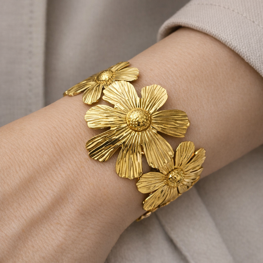 Floral Cuff Bracelet