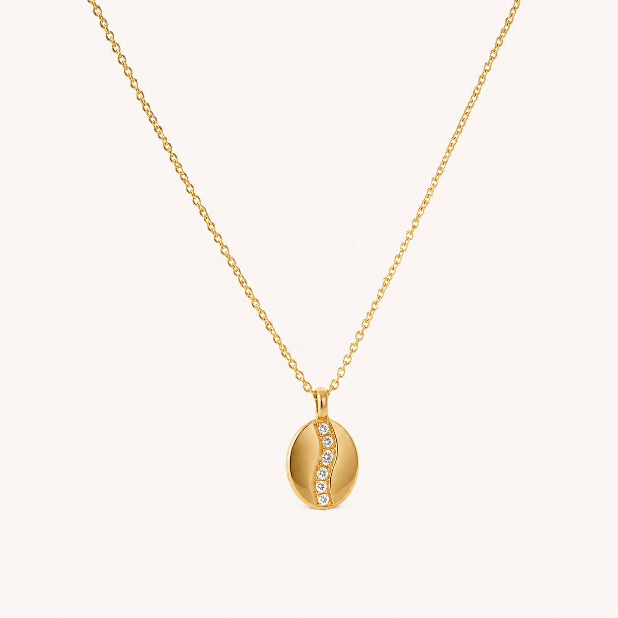 Oval Zircon Necklace