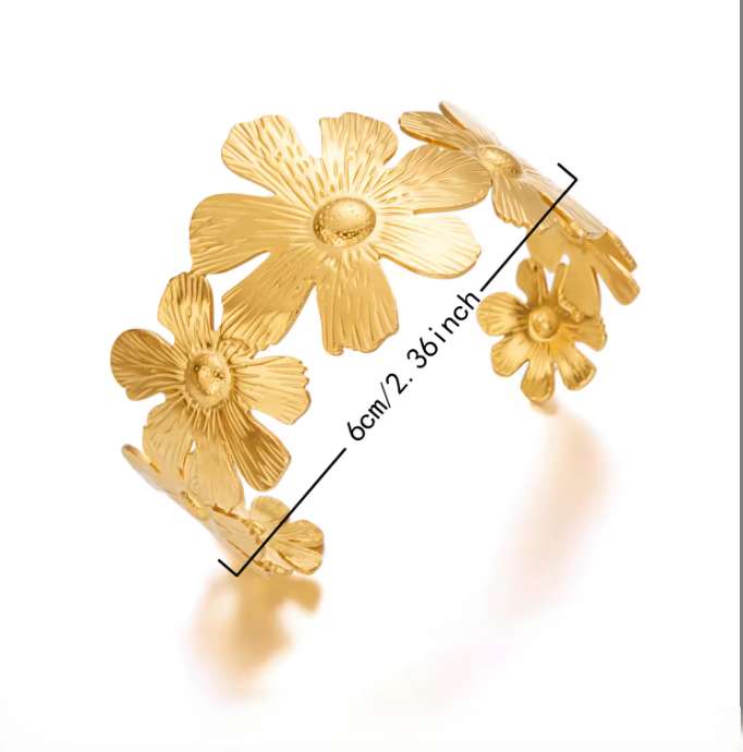 Floral Cuff Bracelet