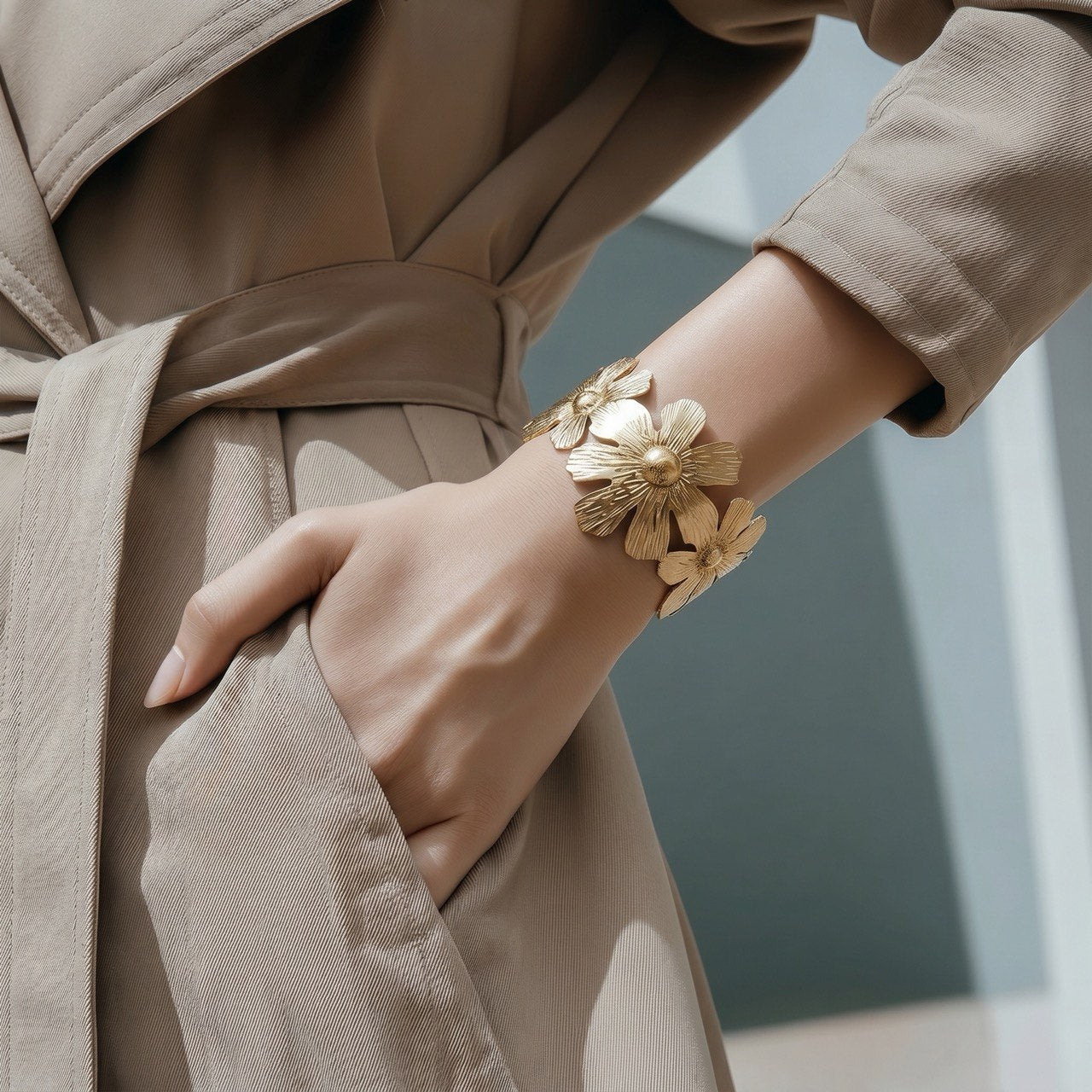 Floral Cuff Bracelet