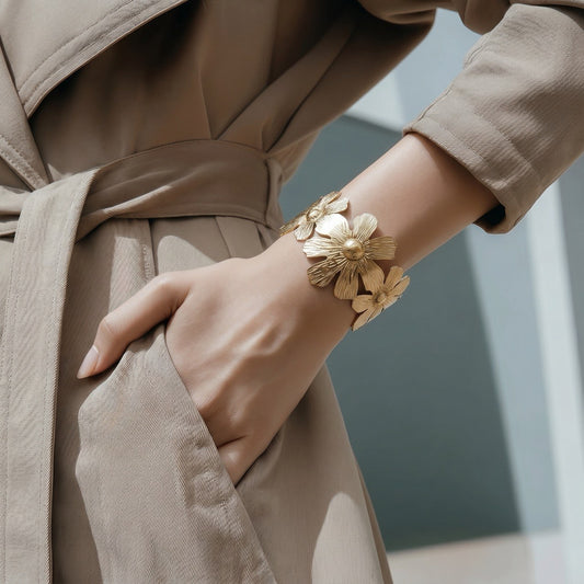 Floral Cuff Bracelet