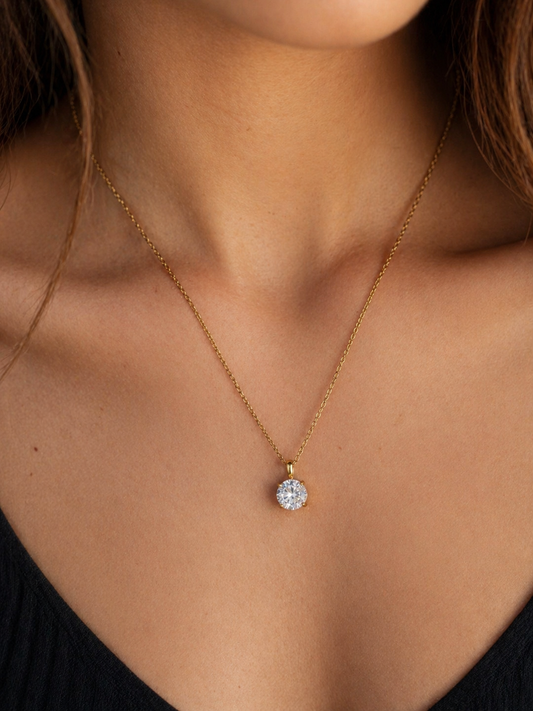 Classic Zircon Pendant Necklace