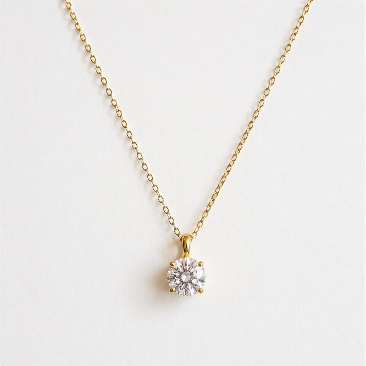 Classic Zircon Pendant Necklace