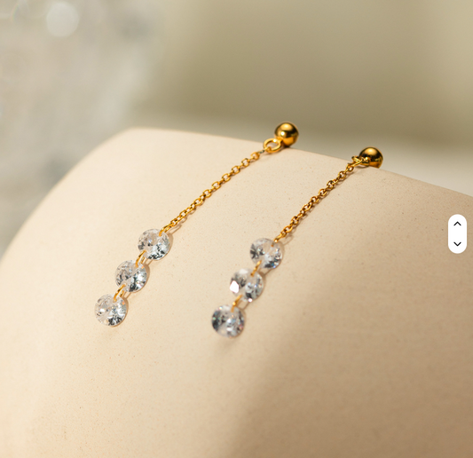 Cubic Zirconia Drop Earrings