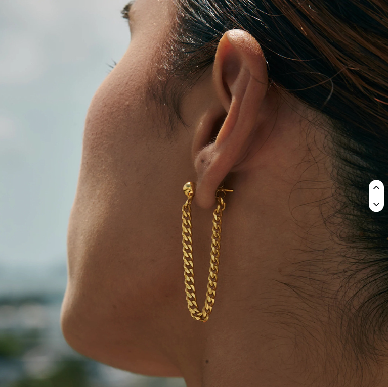 Cuban Chain Drop Earrings