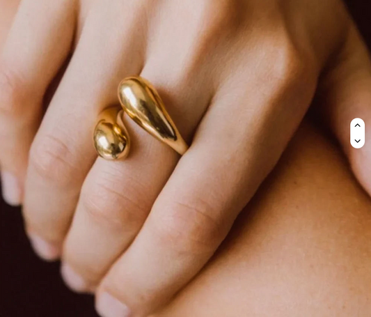 Modern Gold Crossover Ring